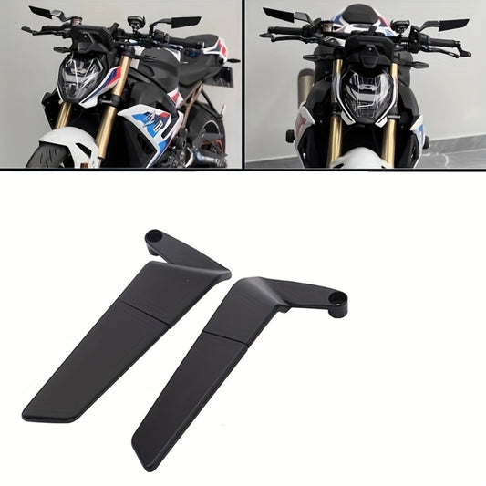 Motorcycle Rearview Mirrors Aluminum Alloy Adjustable M8 M10 for Kawasaki Z400 Z900 Z1000 CB400F CB650R KTM MT07 MT09 MT10 - Blue Mirror Pair