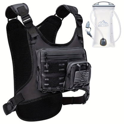 Running Hydration Vest with 2L Water Bladder – Lightweight Reflective Chest Pack for Men Women Marathon Trail Running