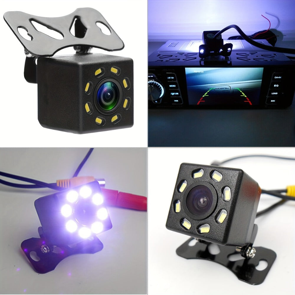 Backup Camera Kit with 4.3 Inch Monitor – 8 LED HD Night Vision Reversing Camera | 1080p Wide Angle | USB Powered | for Car, Truck, SUV & Pickup