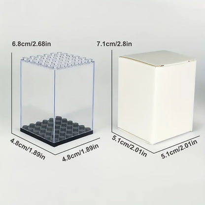 Minifigure Display Case 20-Pack – Clear Acrylic Stackable Storage Boxes for LEGO Figures, Action Figures & Collectibles | Dustproof 360° Showcase, 2.68×1.89×1.89 in
