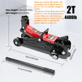 2-ton Grounded Lifting Pump - Single-cylinder Downward-pressing Hydraulic Car Jack, with Lifting Range Of 3.2 Inches to 11.6 Inches (orange), 3.2 Inches to 13 Inches (red), Suitable for Vehicle Maintenance