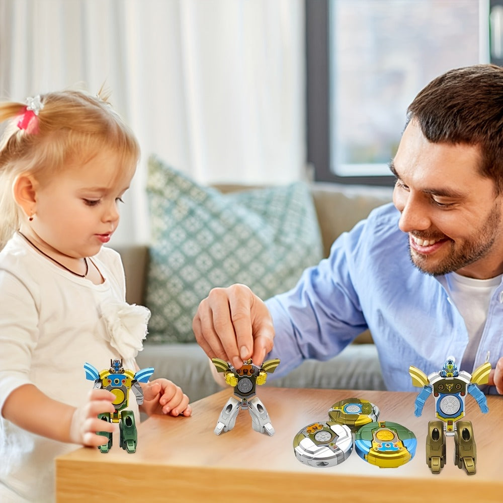 Deformation Robot Fingertip Gyro Fidget Spinner – Creative Finger Gyroscope Toy for Kids & Adults | 12/21/30 Pack Bulk Set, Stress Relief Gift