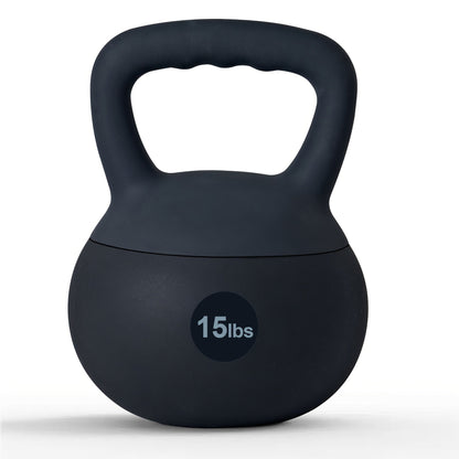 Soft PVC Kettlebell Iron Sand Filled – Wide Non-Slip Handle, 10 to 25 lbs, Safe for Home Use – Strength Training Weights for Women & All Fitness Levels, 4 Colors