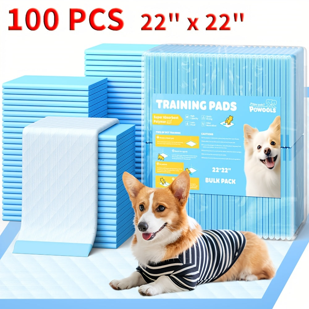 6-Layer Puppy Pads 100 Count - Super Absorbent Leak-Proof Odor Control Dog Pee Pads for Potty Training, Large & XL Size 34"x28" and 22"x22" for Dogs, Puppies & Cats