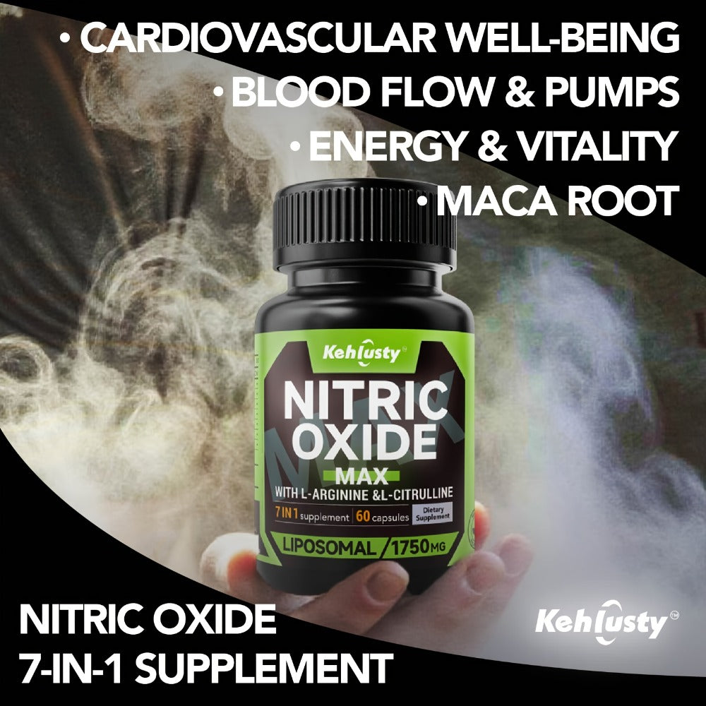 L-Arginine & L-Citrulline Supplement 7-in-1 with Maca Root, Beetroot & Nitric Oxide Booster - Stamina, Blood Flow & Pre-Workout Energy for Men & Women - Stimulant-Free Daily Performance Formula