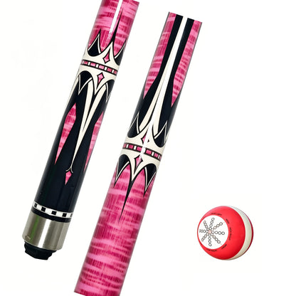 2-Piece Carbon Fiber Billiard Cue – Unisex Pool & Snooker Cue Stick, Low Deflection, Pink or Blue – Perfect Gift for Dad, Husband & Snooker Enthusiasts, Christmas & Holiday Gift