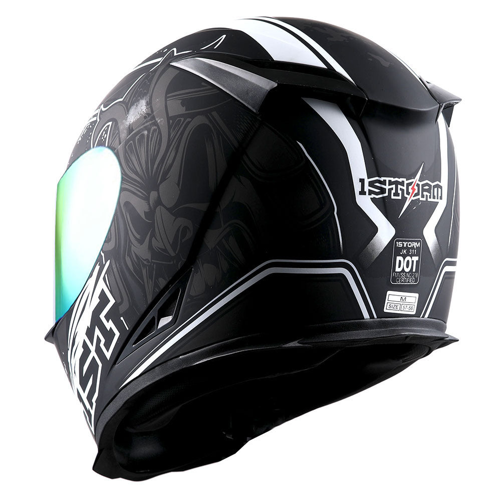 Motorcycle Full Face Helmet with Tinted Shield & Spare Clear Shield Quick Release Buckle Lightweight Aerodynamic Removable Washable Interior, Multiple Colors S M L XL
