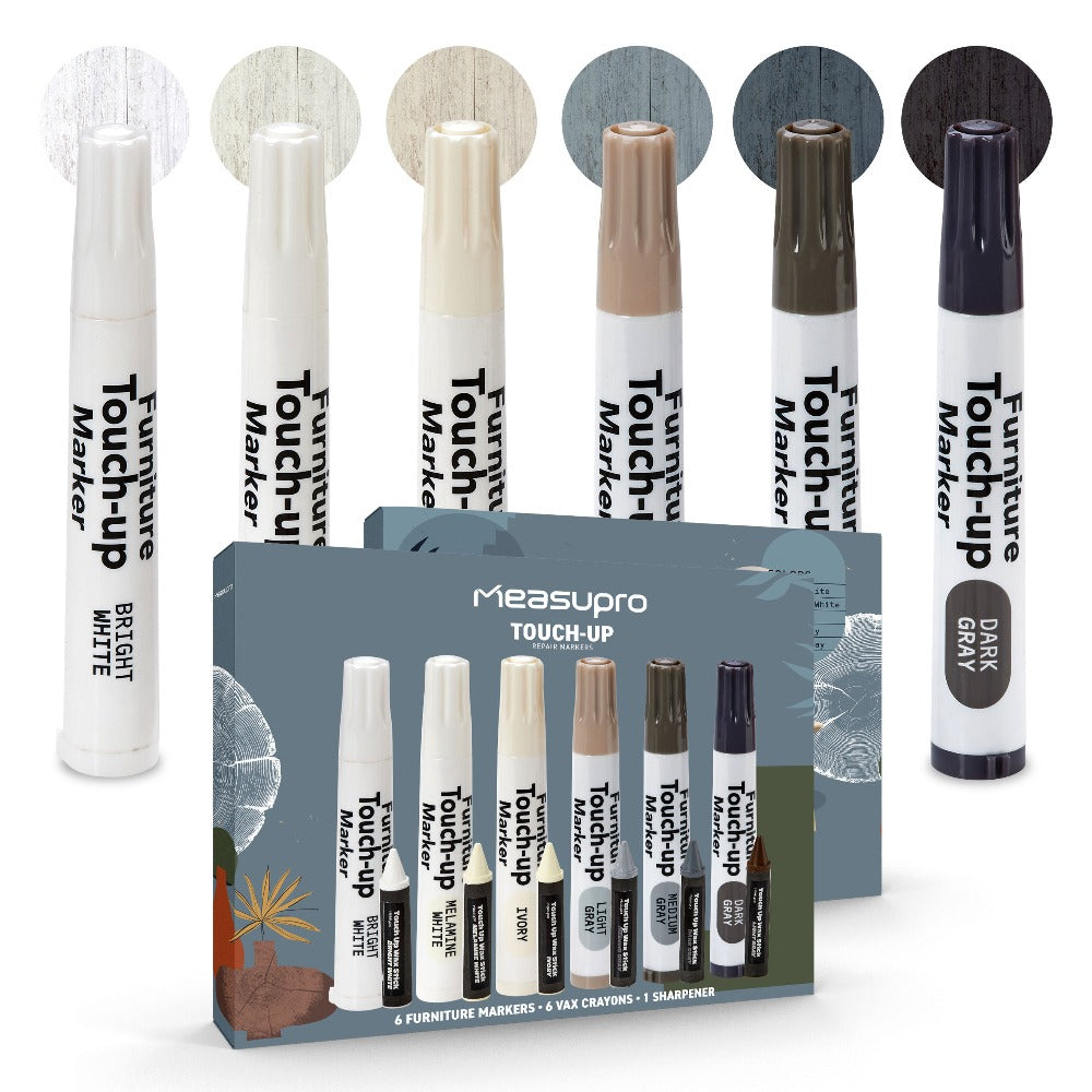 Wood Scratch Repair Kit Furniture Touch Up Markers Scratch Stain Repair Pens for Wood Furniture Tables Desks Floors Bedposts Cabinets Dark Light Mixed Colors 13 PC or 34 PC Carpenter Essential