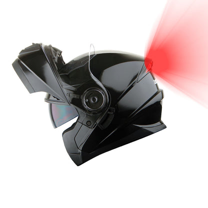 Motorcycle Modular Full Face Dual Visor Helmet Sun Shield Optional LED Tail Light: Modular901