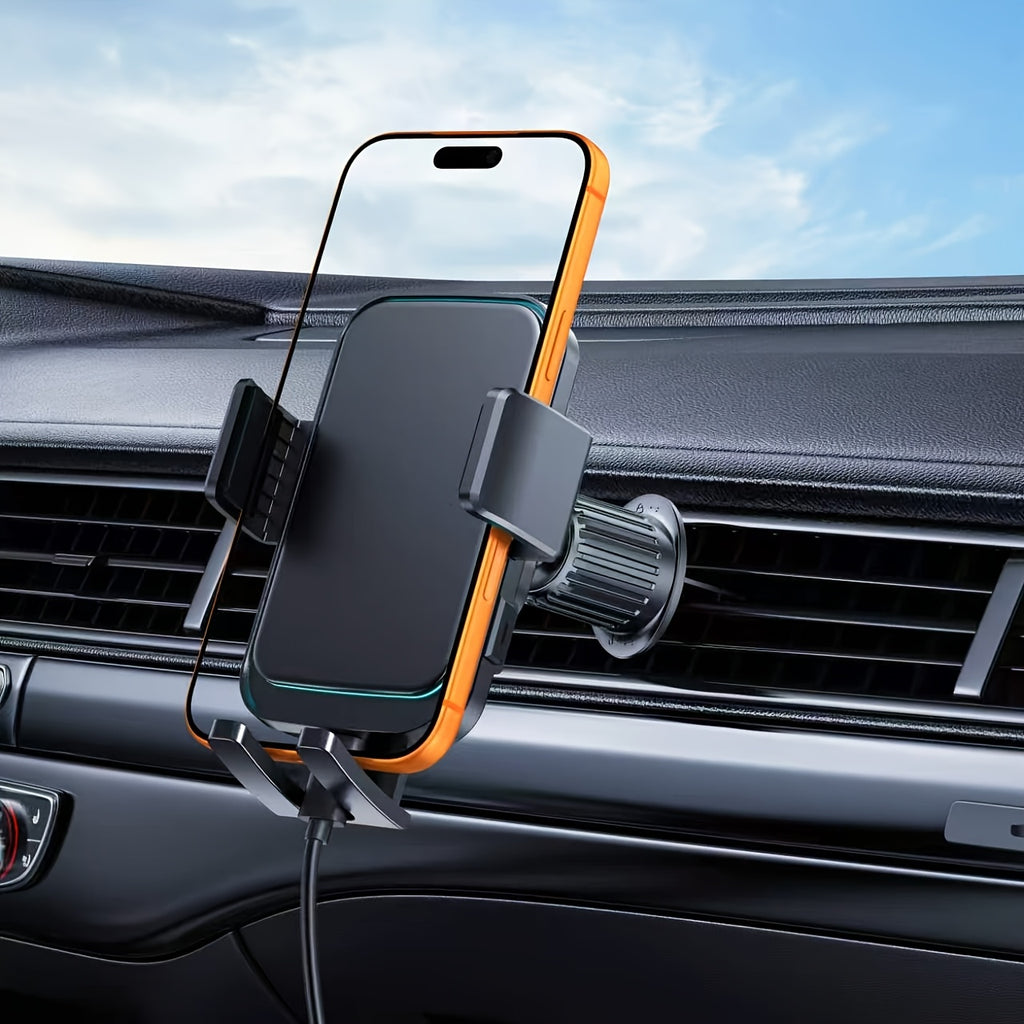 Wireless Car Charger, 15W Fast Charging Auto Clamping Car Charger Phone Mount Phone Holder for 15 14 13 12 11 Pro Max Xs, S23 S22 S21, S20, S10+ Fathers Day Gift for Mom Dad