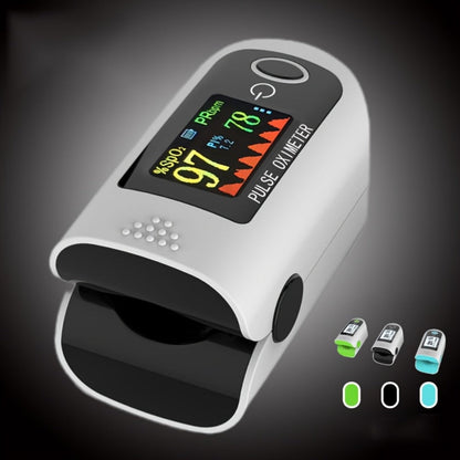 Fingertip Pulse Oximeter Blood Oxygen Monitor – SpO2, Heart Rate & Perfusion Index Display, Digital Finger Clip O2 Meter for Home Use & Sports, Batteries Included