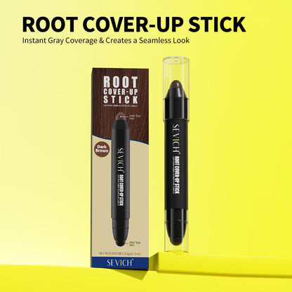 Gray Hair Root Touch Up Pen for Men – Instant Coverage Beard & Hairline Dye Stick, No-Mix Precision Applicator, Long-Lasting Color, All Hair Types, Black & Dark Brown