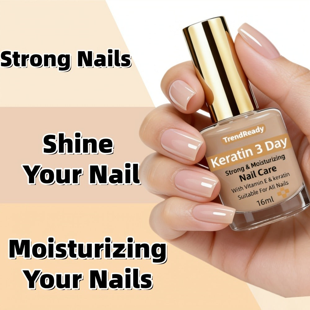 Nail Strengthener 4-in-1 Keratin Protein Hardener for Weak Splitting & Breaking Nails – Fast Dry Alcohol-Free Nail Care Oil Instant & 3-Day Repair Manicure Treatment 2pcs & 4pcs
