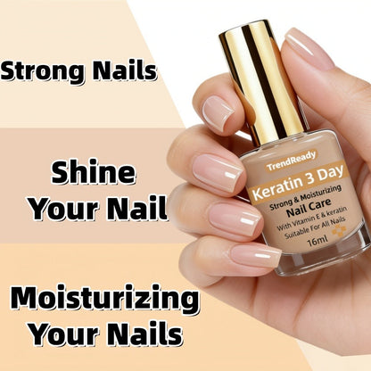Nail Strengthener 4-in-1 Keratin Protein Hardener for Weak Splitting & Breaking Nails – Fast Dry Alcohol-Free Nail Care Oil Instant & 3-Day Repair Manicure Treatment 2pcs & 4pcs
