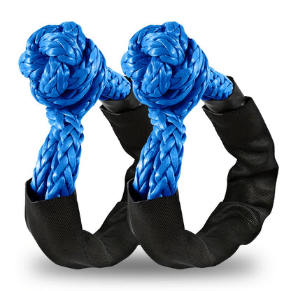 Soft Shackle 41,000 lb Breaking Strength Synthetic UHMWPE Recovery Rope with Protective Sleeve – Heavy Duty Tow Shackle for Off-Road Truck Jeep SUV UTV ATV, 1 & 2 Pack