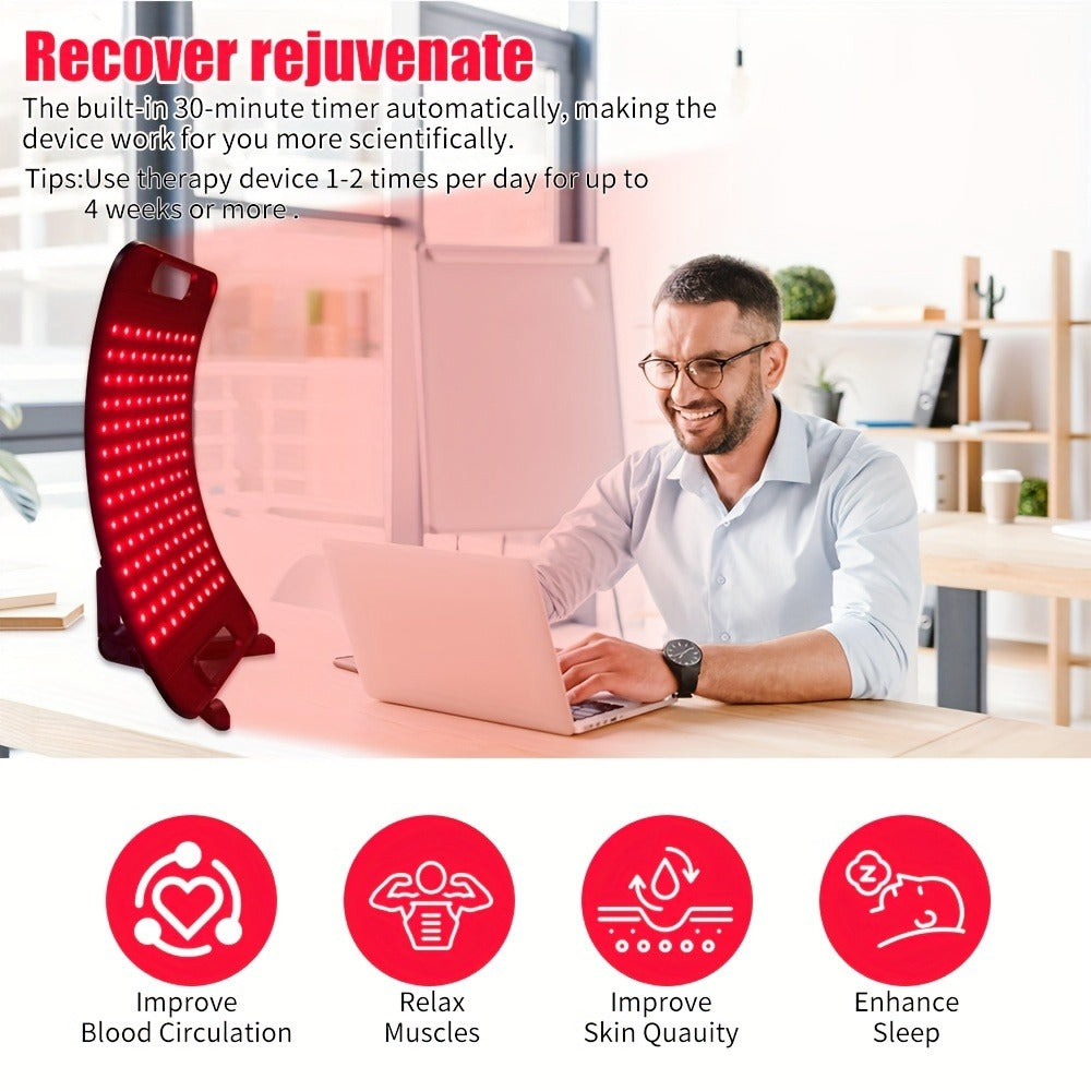 Red Light Therapy for Face & Body – 660nm Red Light & 850nm Infrared LED Lamp with Stand, Skin Rejuvenation, Anti-Aging & Pain Relief Device, Self-Care Gift for Women & Men, Birthday & Holiday Gift