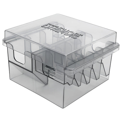 Barber Tool Organizer 8-Slot Clear Plastic Storage Box for Hair Clippers Scissors & Grooming Accessories – Transparent Salon Organizer for Home & Professional Barber Use