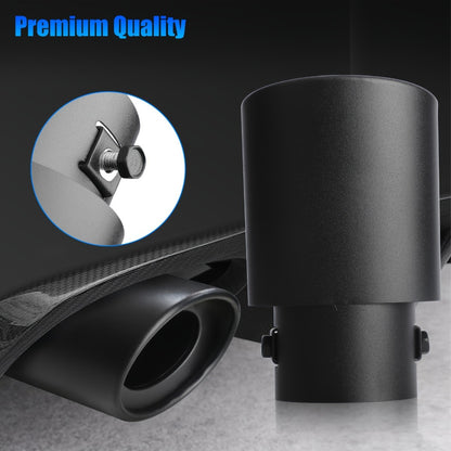 Exhaust Tip Stainless Steel – Universal Fit 1.5"-2.4" Pipe | Muffler Tail Pipe Tip for Cars & Trucks | Noise Reduction & Performance Enhancer | Easy Clamp Install