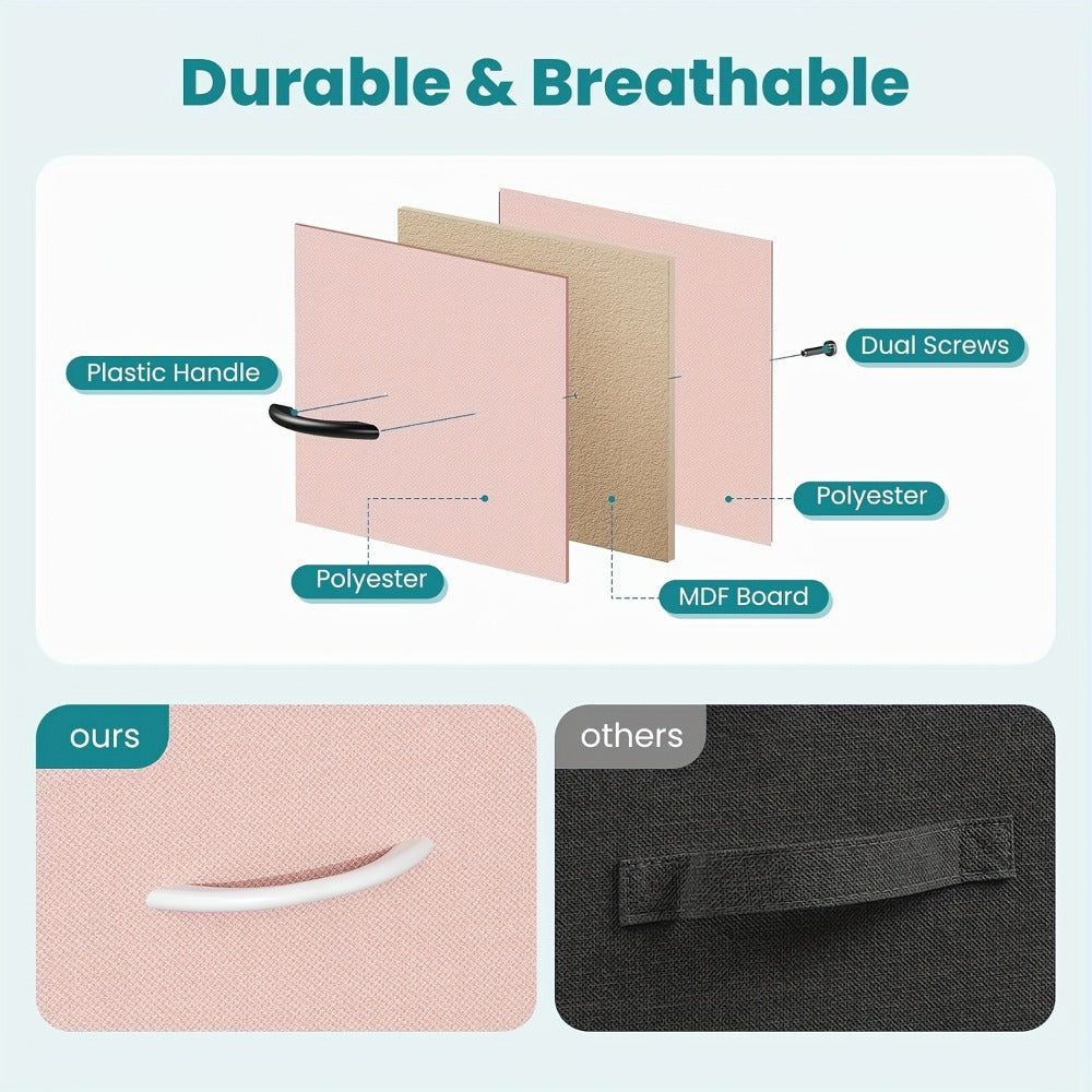 5-Drawer Fabric Dresser with Storage Drawers and Multiple Color Options detail image