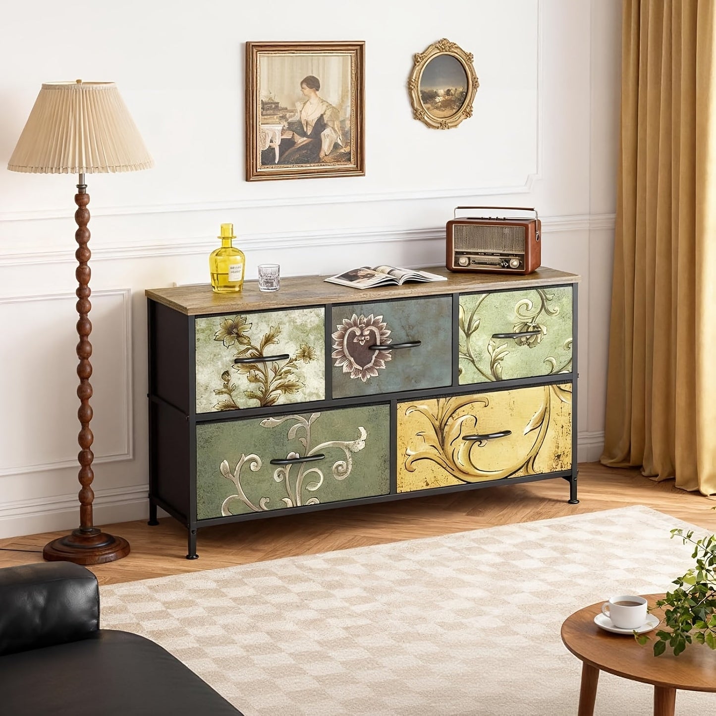 Dresser shown in the Flower option