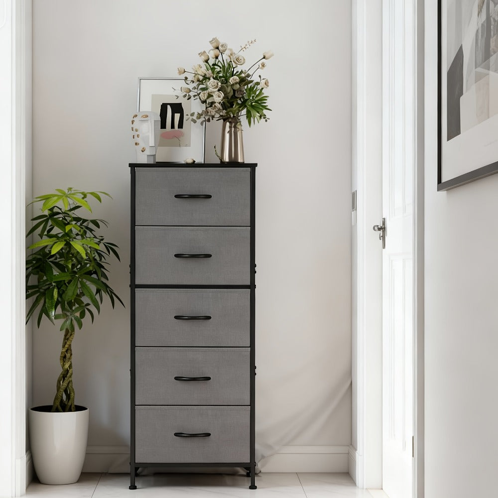 5-Drawer Freestanding Kitchen Pantry Cabinet with Multiple Color Options detail image - detail view 11