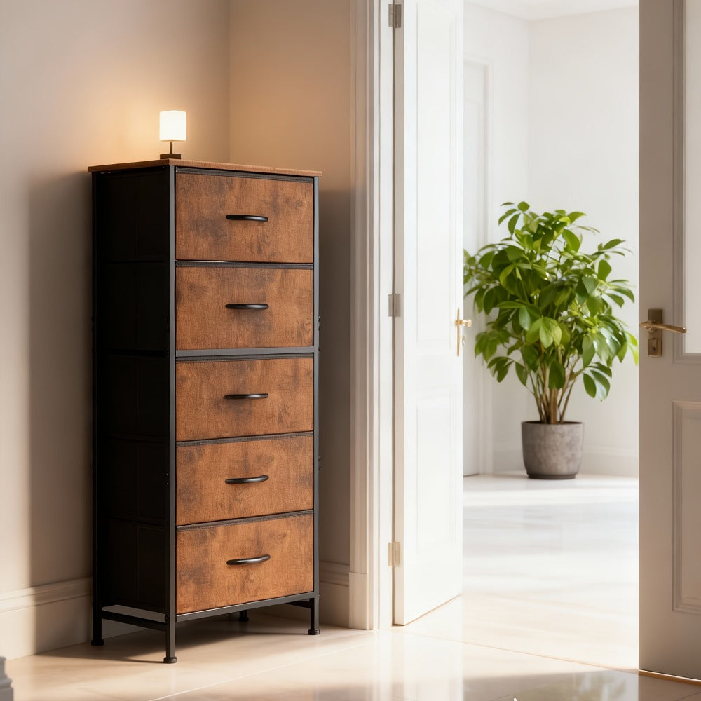 5-Drawer Freestanding Kitchen Pantry Cabinet with Multiple Color Options detail image - detail view 12
