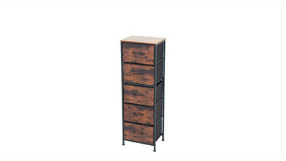 5-Drawer Freestanding Kitchen Pantry Cabinet with Multiple Color Options detail image - detail view 13