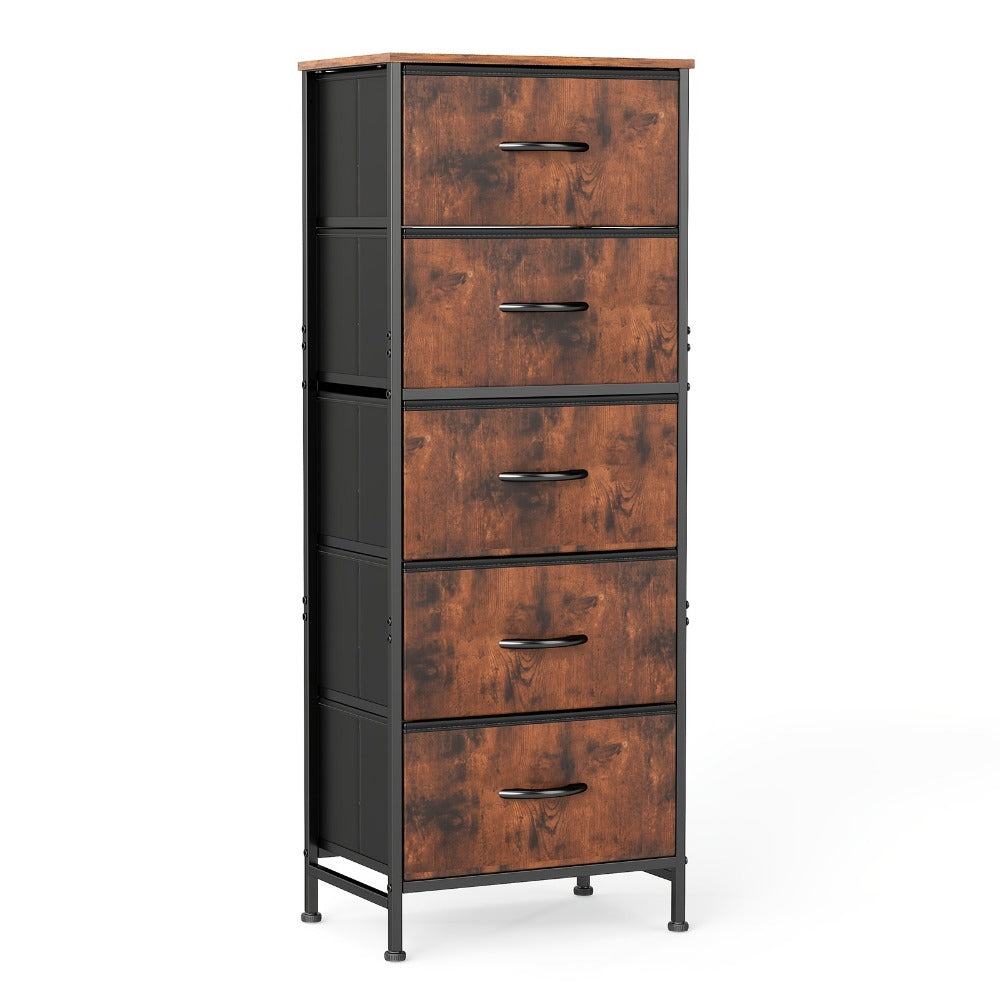 5-Drawer Freestanding Kitchen Pantry Cabinet with Multiple Color Options detail image - detail view 7