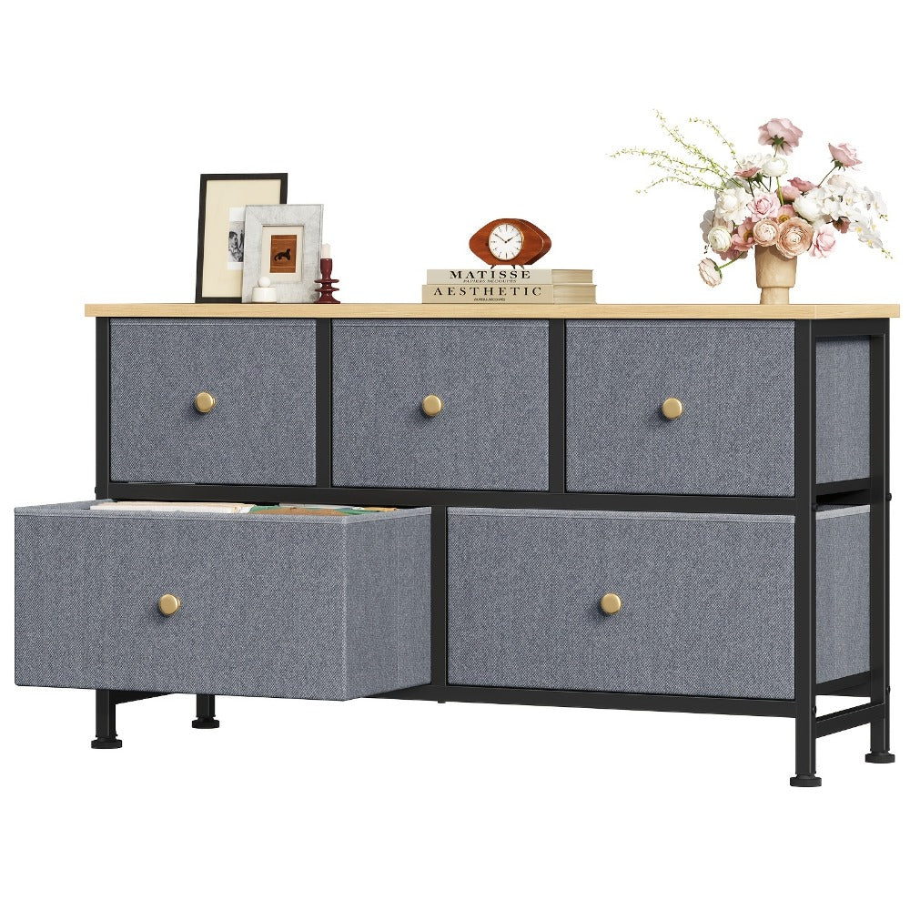 5-Drawer Metal Dresser with Multiple Color Options for Bedroom detail image - detail view 17