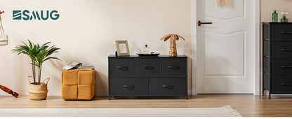 5-Drawer Metal Dresser with Multiple Color Options for Bedroom detail image - detail view 21
