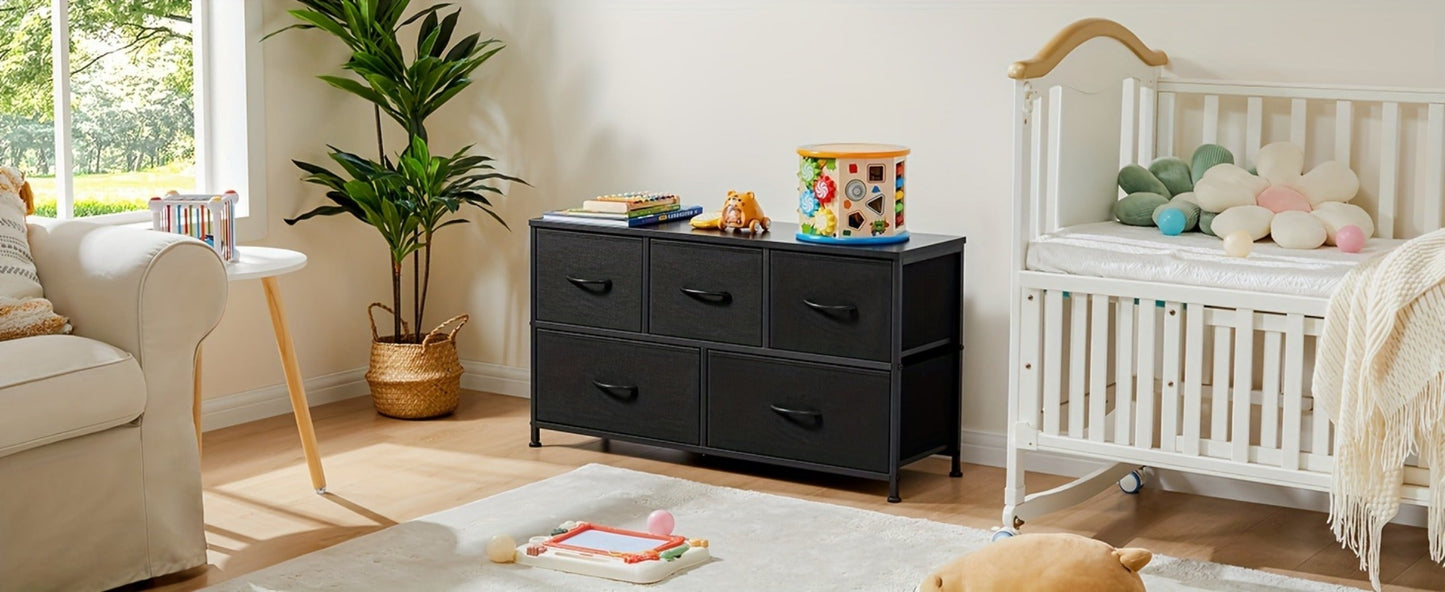 5-Drawer Metal Dresser with Multiple Color Options for Bedroom detail image - detail view 23