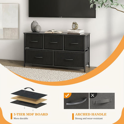 5-Drawer Metal Dresser with Multiple Color Options for Bedroom detail image - detail view 6
