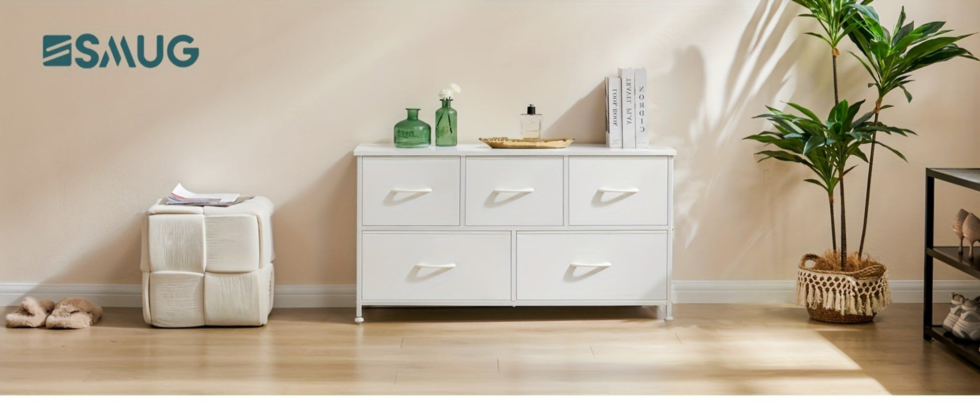 5-Drawer Plastic Dresser with Removable Storage Bins for Bedroom detail image - detail view 11