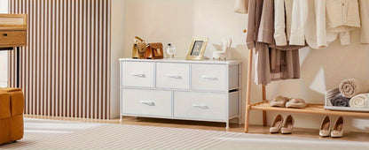 5-Drawer Plastic Dresser with Removable Storage Bins for Bedroom detail image - detail view 15