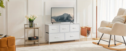 5-Drawer Plastic Dresser with Removable Storage Bins for Bedroom detail image - detail view 16