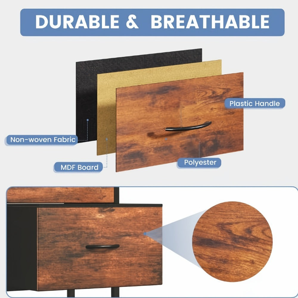 5-Drawer TV Stand with Charging Station for Practical Everyday Home Use in Living Room detail image - detail view 6