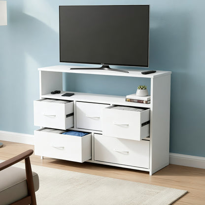 TV Stand shown in the White option