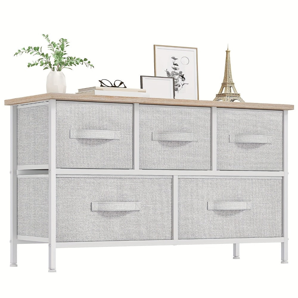 5-Drawer Wide Dresser, Clothing Storage Organizer for Organized Everyday Storage detail image - detail view 3