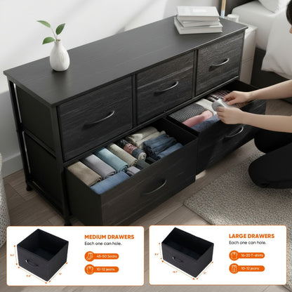 5-Drawer Wide Dresser, Clothing Storage Organizer for Organized Everyday Storage detail image - detail view 6