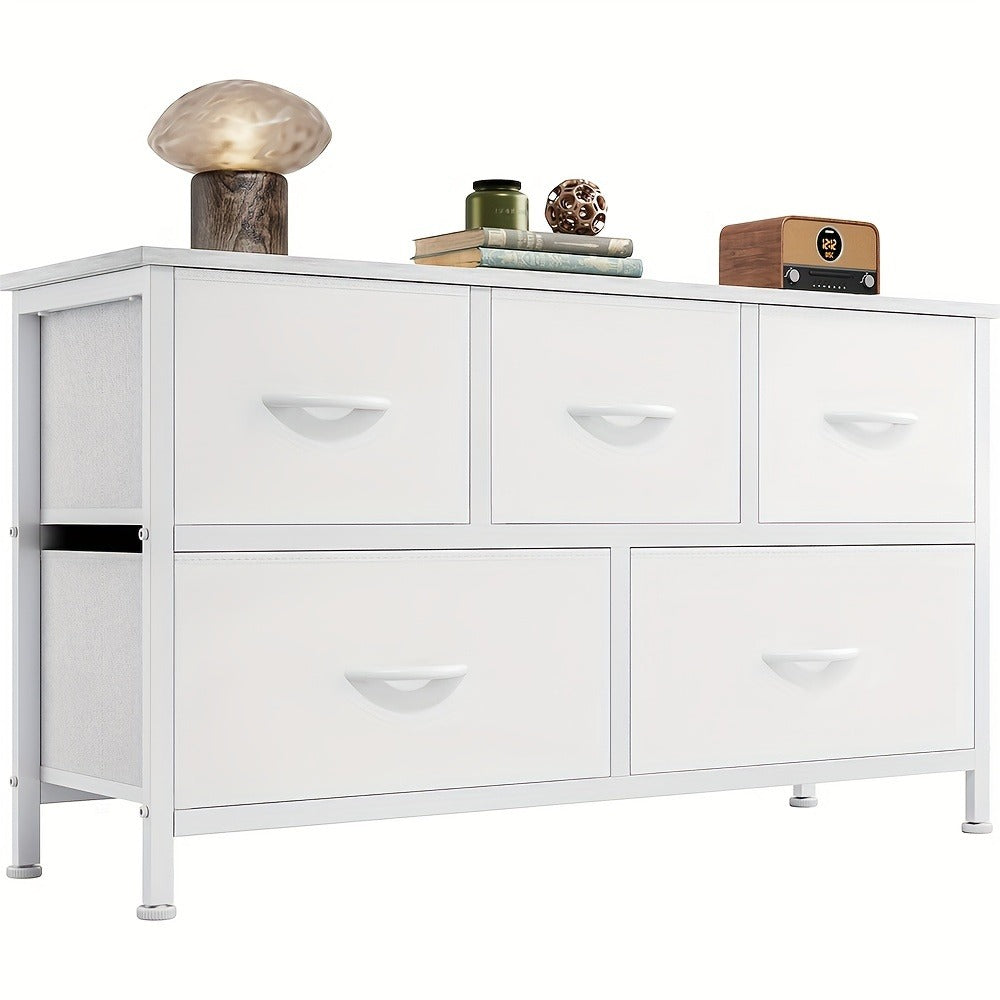 5-Drawer Wide Dresser with Multiple Color Options, Drawer Storage Cabinet detail image - detail view 12