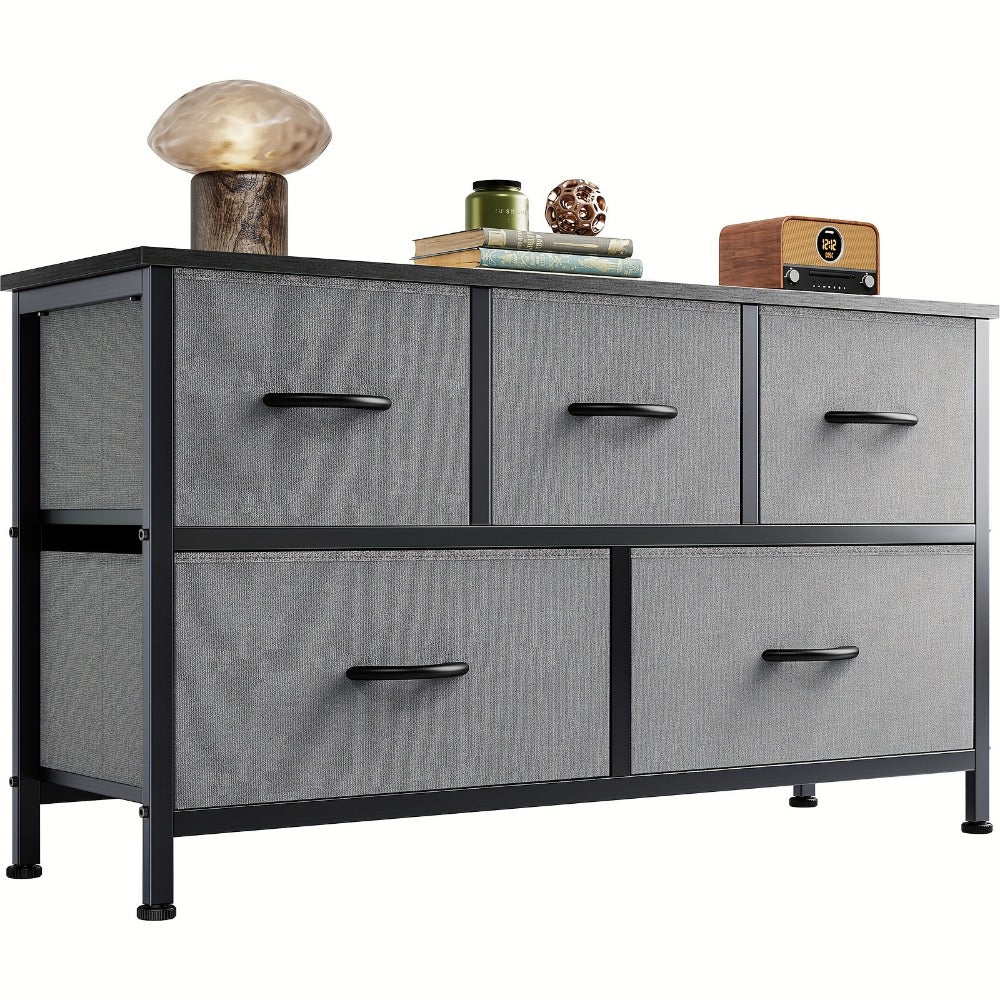 5-Drawer Wide Dresser with Multiple Color Options, Drawer Storage Cabinet detail image - detail view 5