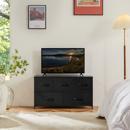 5-Drawer Wide Dresser with Multiple Color Options, Drawer Storage Cabinet detail image - detail view 6