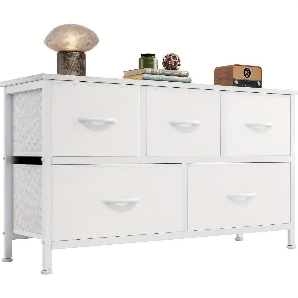 5-Drawer Wide Dresser with Multiple Color Options, Drawer Storage Cabinet detail image - detail view 7