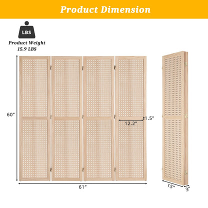 5-Foot Freestanding Room Divider with Added Privacy for Privacy and Space Definition detail image