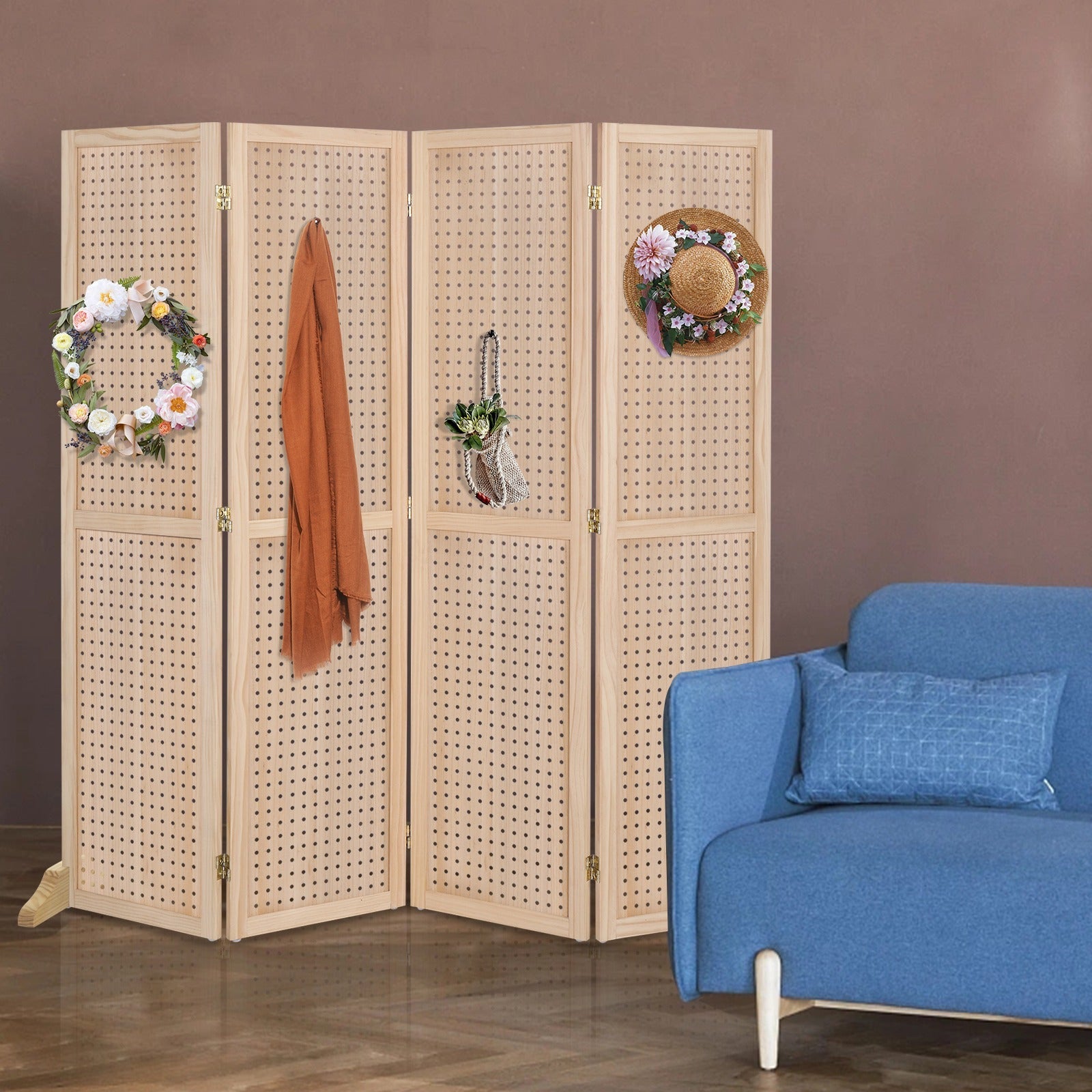 5-Foot Freestanding Room Divider with Added Privacy for Privacy and Space Definition detail image - detail view 31