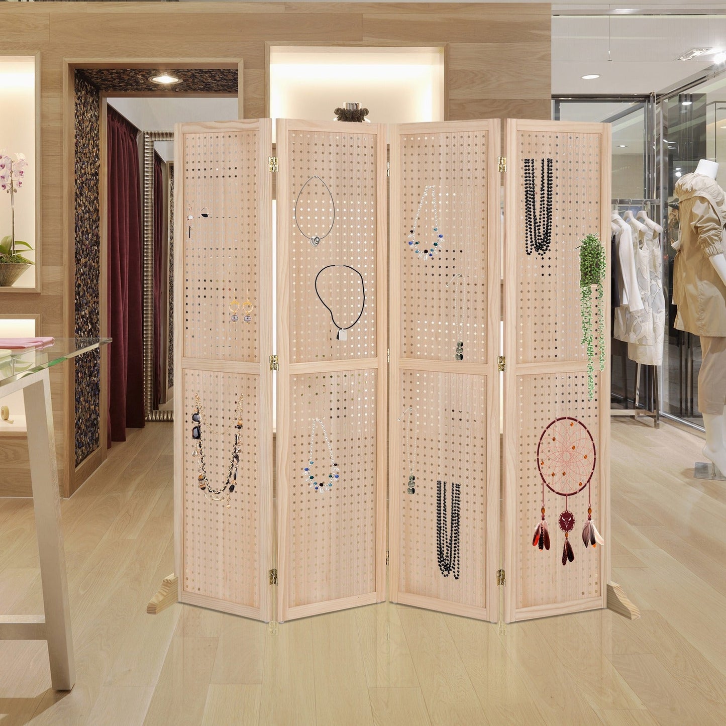 5-Foot Freestanding Room Divider with Added Privacy for Privacy and Space Definition detail image - detail view 32