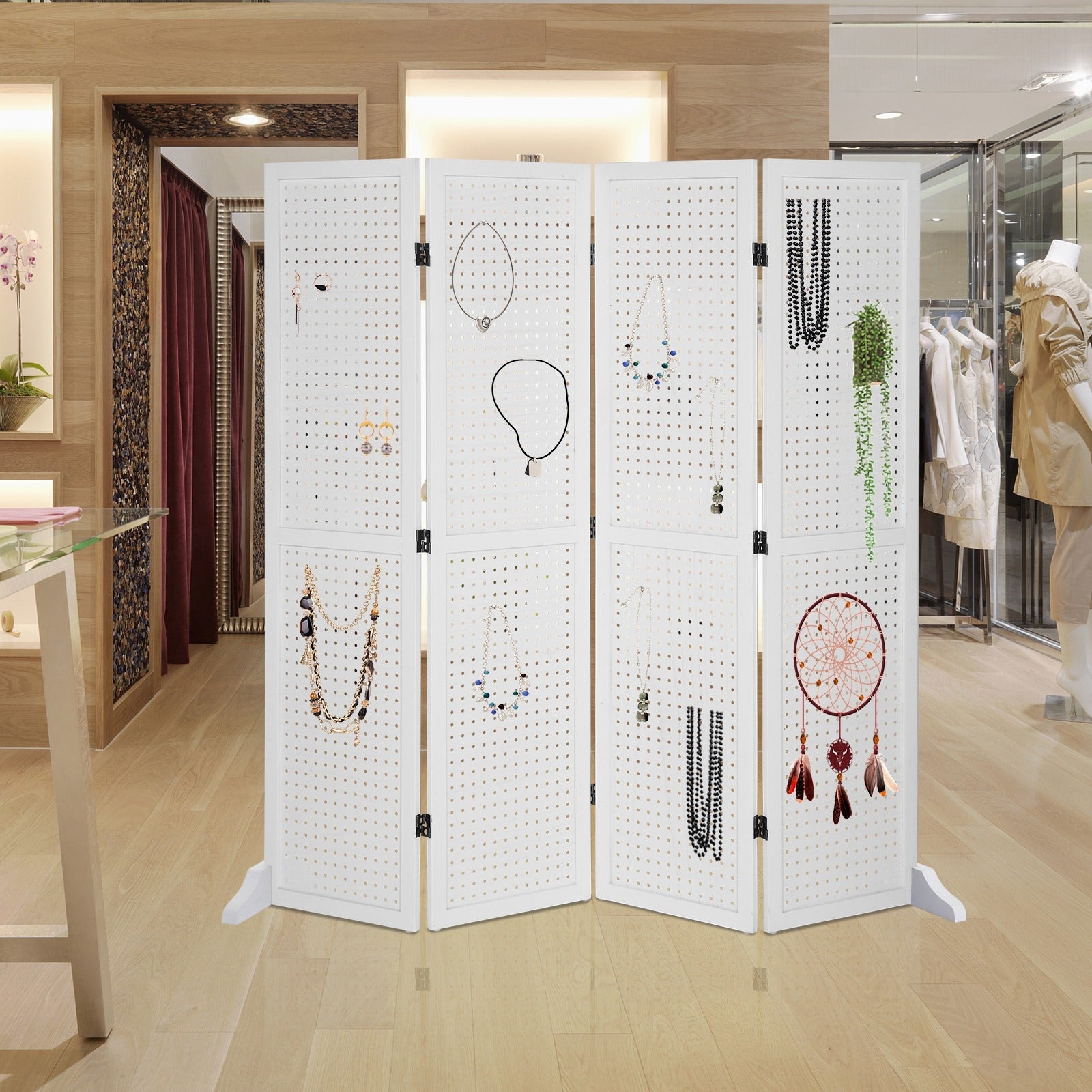 5-Foot Freestanding Room Divider with Added Privacy for Privacy and Space Definition detail image - detail view 37