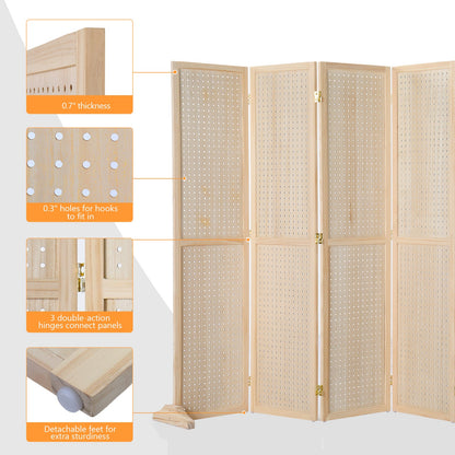 5-Foot Freestanding Room Divider with Added Privacy for Privacy and Space Definition detail image - detail view 47