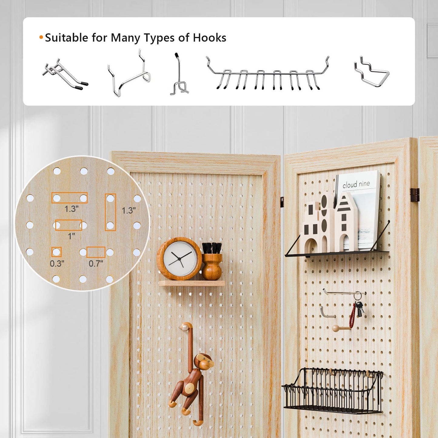 5-Foot Freestanding Room Divider with Added Privacy for Privacy and Space Definition detail image - detail view 48
