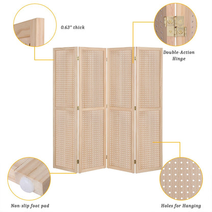5-Foot Freestanding Room Divider with Added Privacy for Privacy and Space Definition detail image - detail view 5